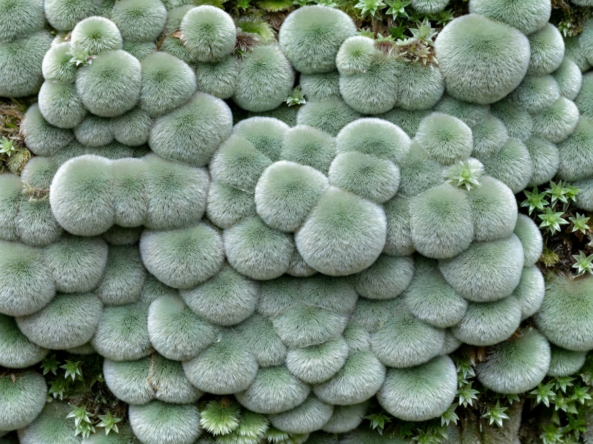MossPod Day 01: Freshly placed moss cushion on volcanic rock